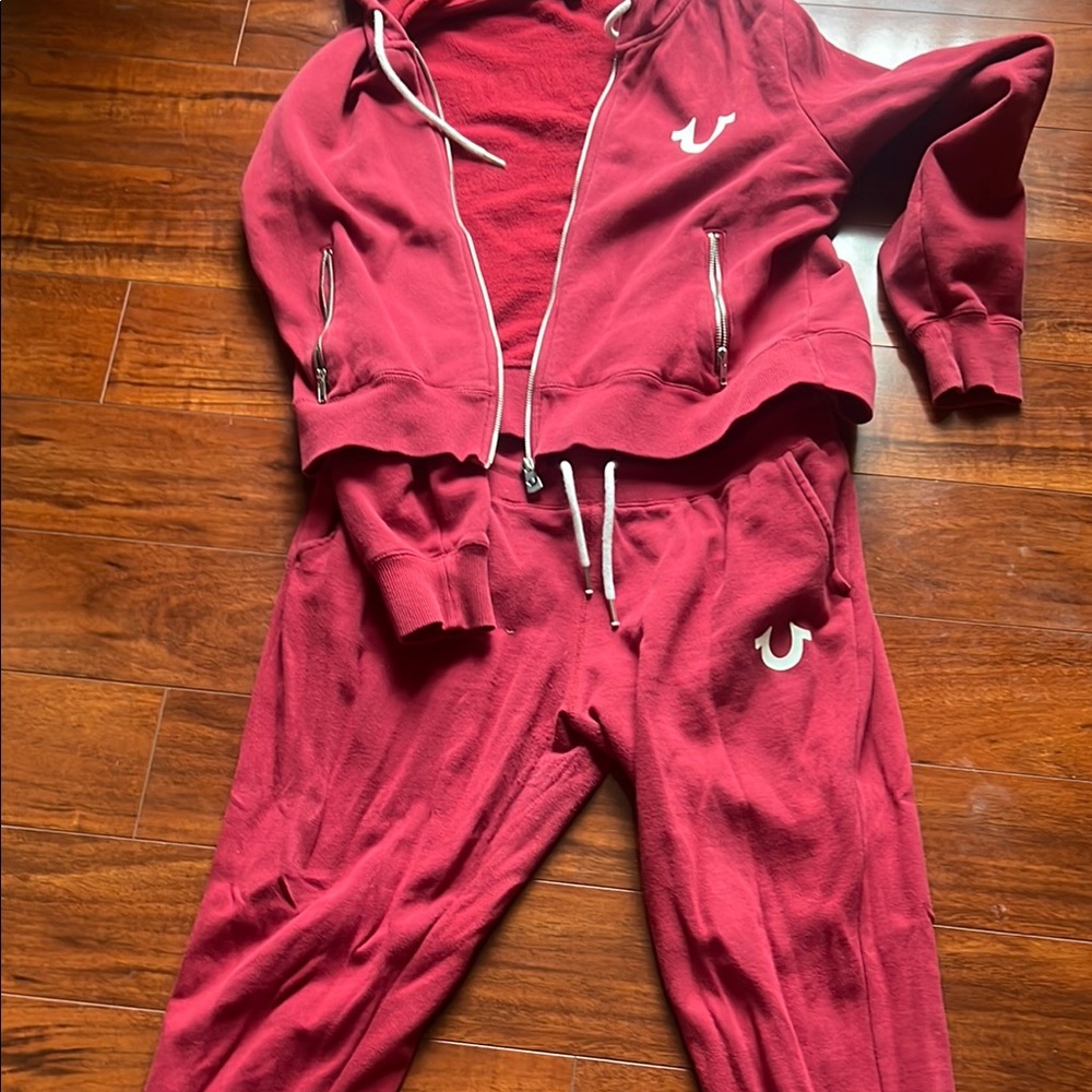 True Religion Red Tracksuit Set